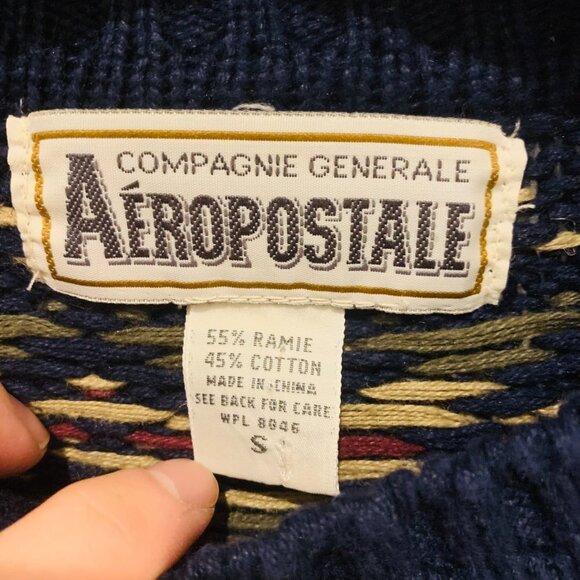 Aeropostale Vintage Chunky Knit Sweater Mens Size Small - Picture 5 of 5